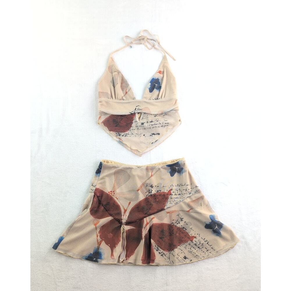 Tiger Mist Hankie Hem Fairy Skirt Set Beachy Coastal Junior's XS
